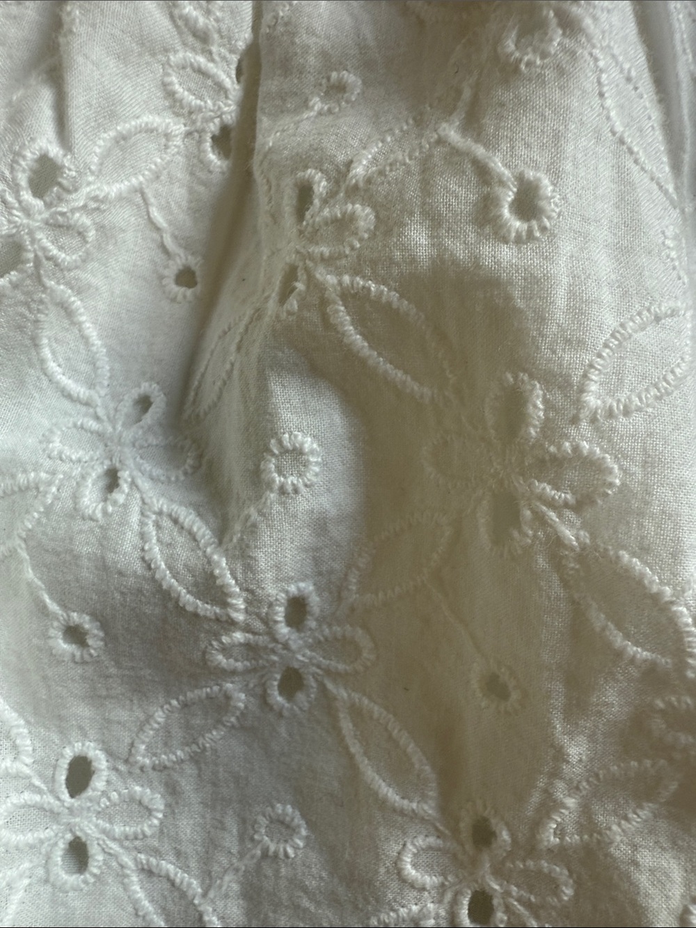 White Eyelet Smocked-Waist Skort Skirt - Women - Picture 5 of 5